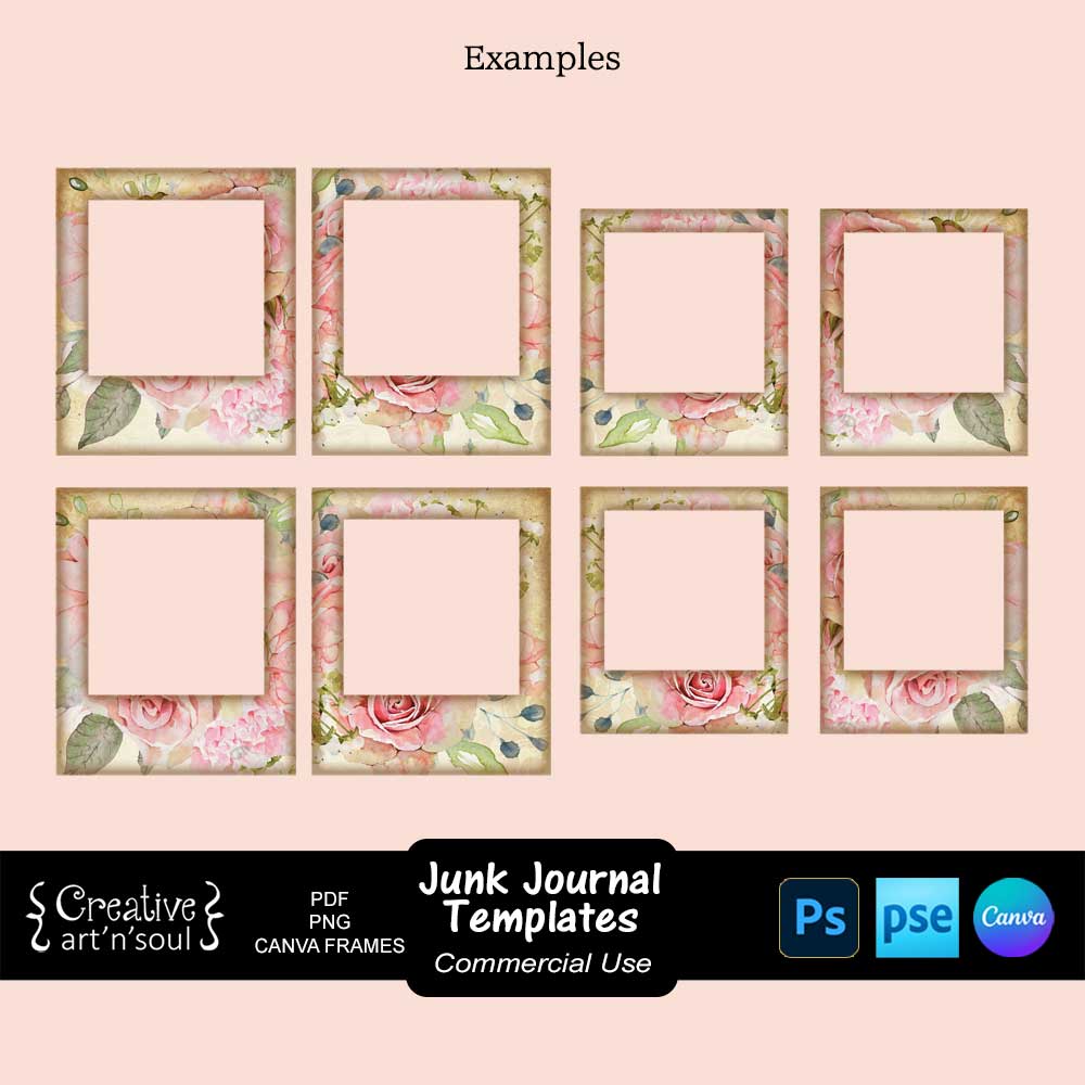 Printable Junk Journal Frame Templates Printable Junk Journal Frame Templates