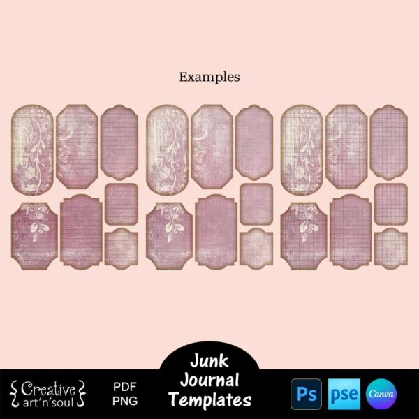 Printable Junk Journal Card Templates