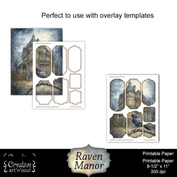 Printable Junk Journal Papers Raven Manor