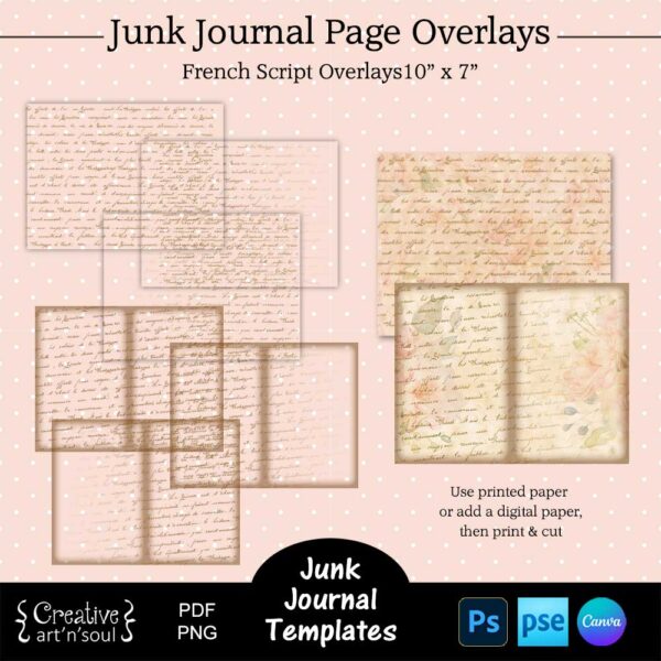 Printable Junk Journal Page Template Bundle