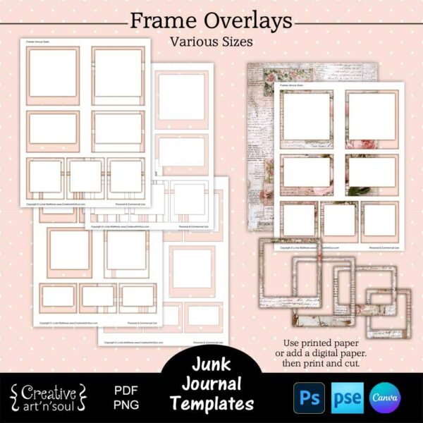Printable Junk Journal Frame Templates