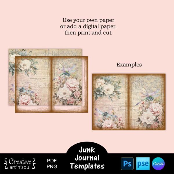 Printable Junk Journal Page Template Bundle