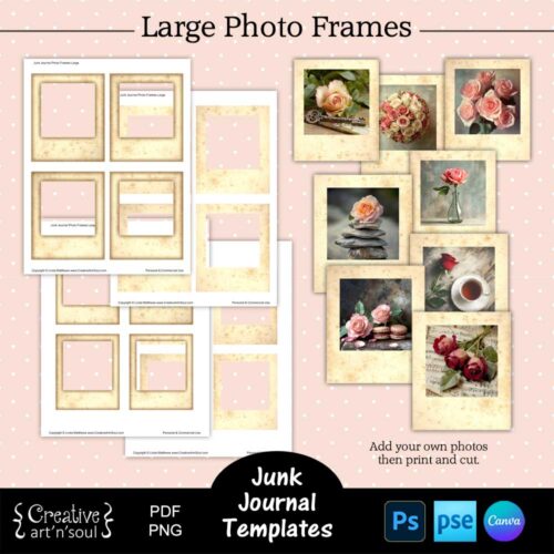Printable Junk Journal Frame Templates