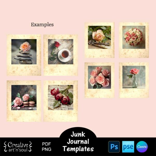 Printable Junk Journal Frame Templates