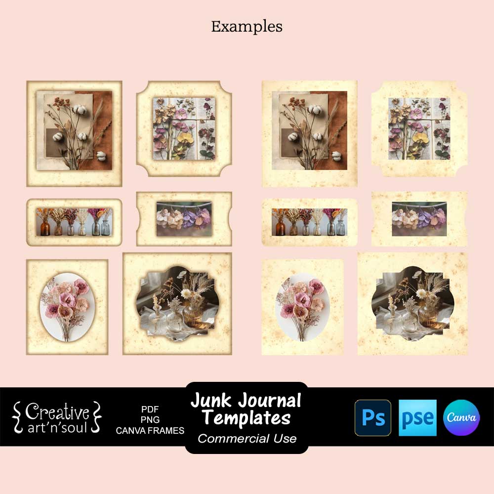 Printable Junk Journal Frame Templates Printable Junk Journal Frame Templates