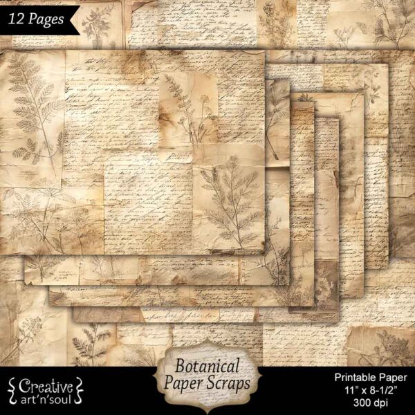 Printable Junk Journal Papers