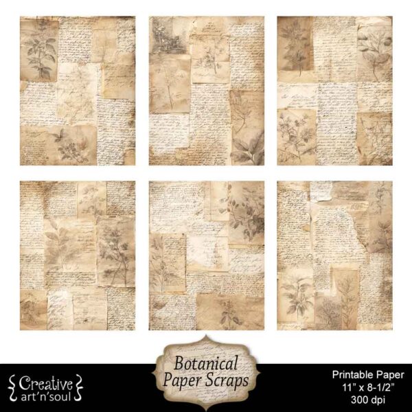 Printable Junk Journal Papers