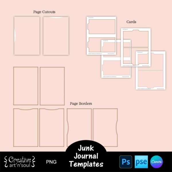Printable Junk Journal Picture Page Templates