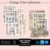 Printable Junk Journal Vintage Ticket Ephemera Templates