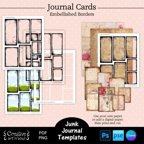 Printable Junk Journal Card Templates