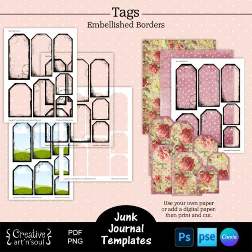 Printable Junk Journal Tag Templates