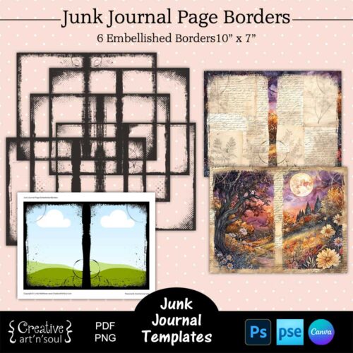Printable Junk Journal Page Templates