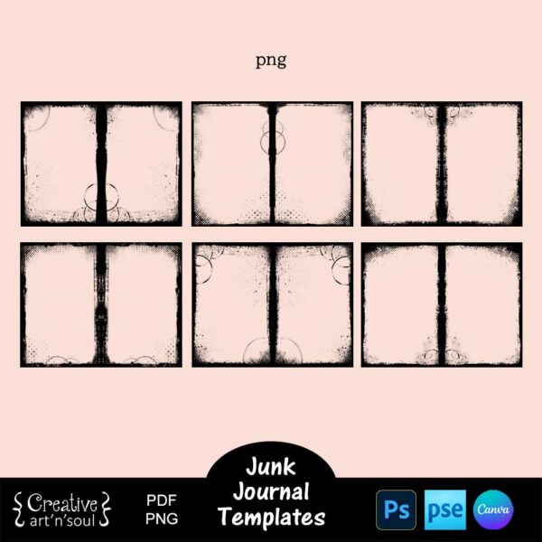 Printable Junk Journal Page Templates