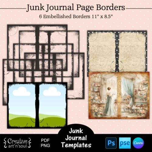 Printable Junk Journal Page Templates