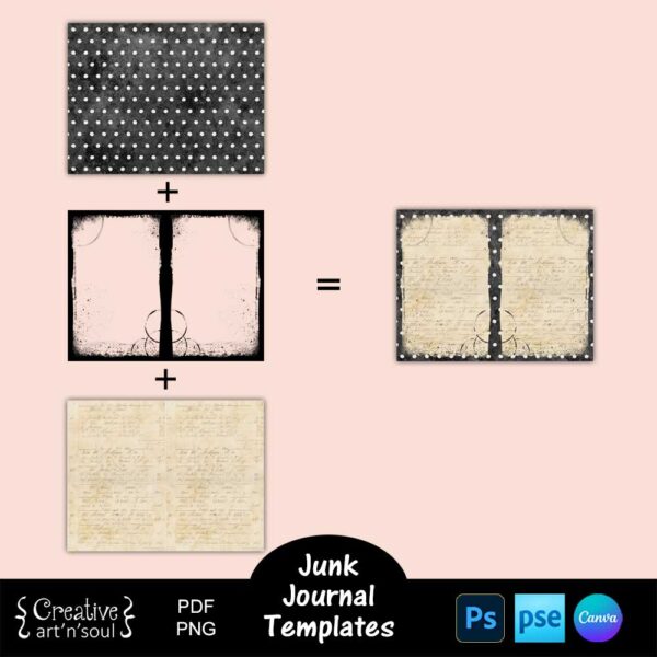 Printable Junk Journal Page Templates