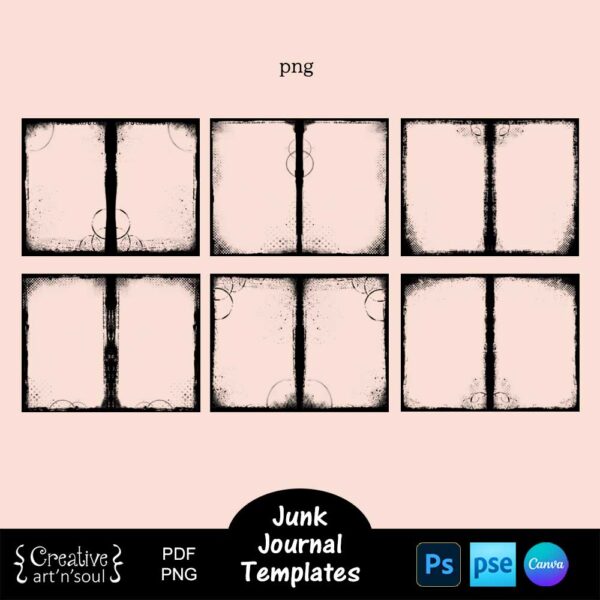 Printable Junk Journal Page Templates