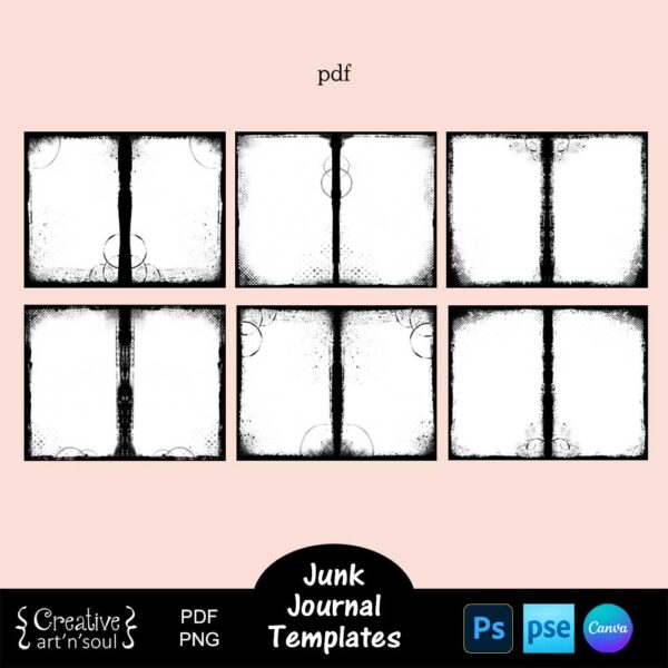 Printable Junk Journal Page Templates