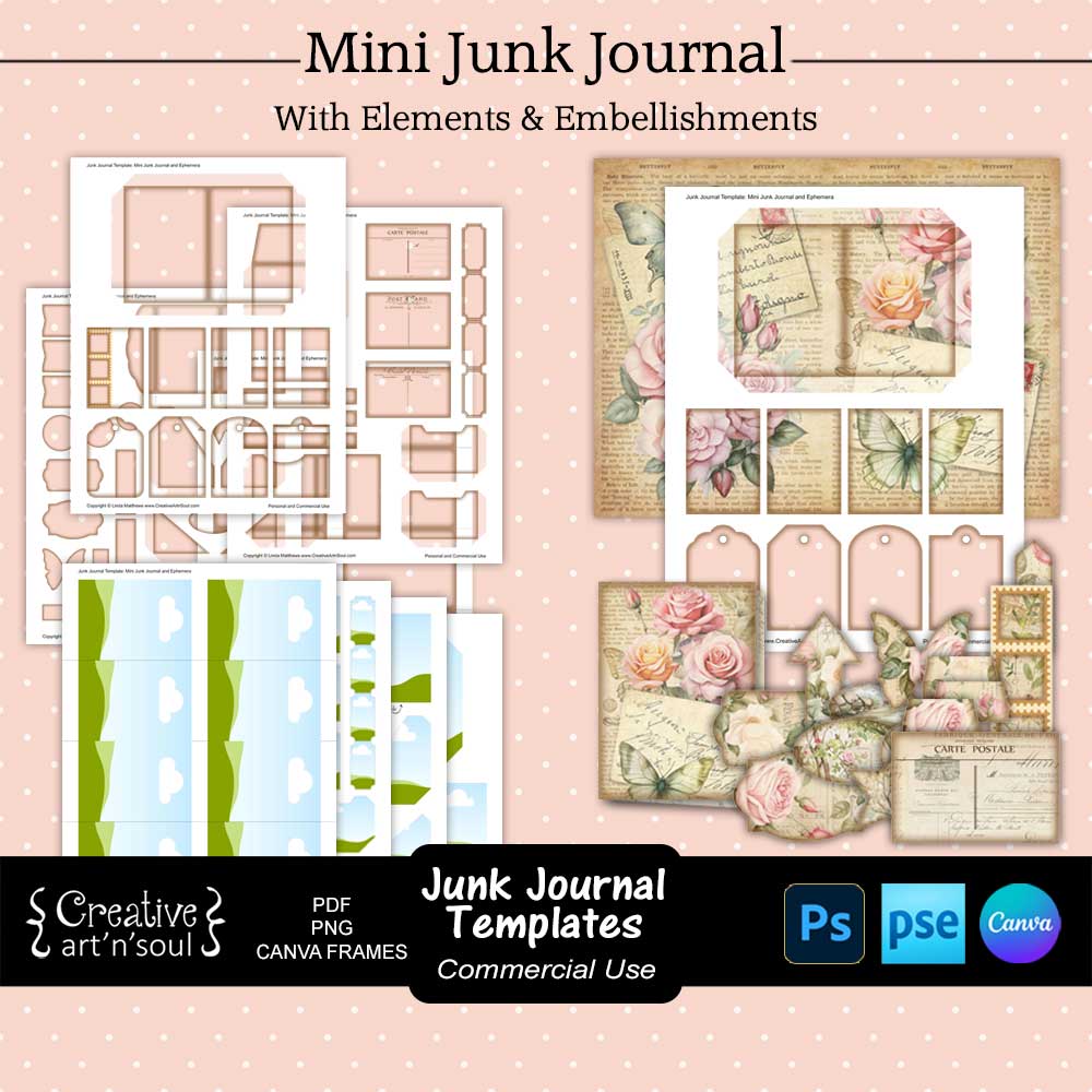 Printable Mini Junk Journal Templates Printable Mini Junk Journal Templates