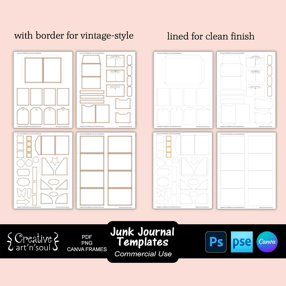 Printable Mini Junk Journal Templates Printable Mini Junk Journal Templates