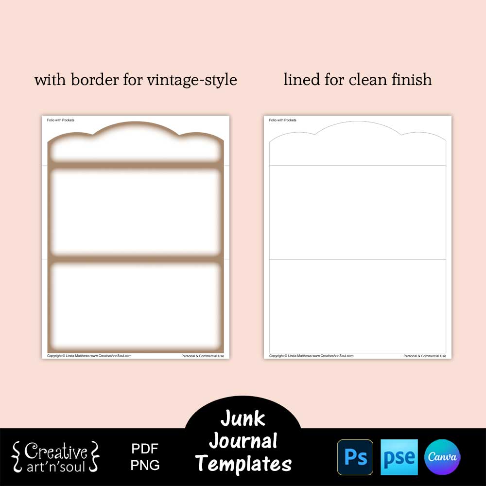 Printable Junk Journal Folio Template Printable Junk Journal Folio Template
