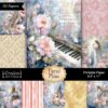Printable Junk Journal Papers, Floral Music