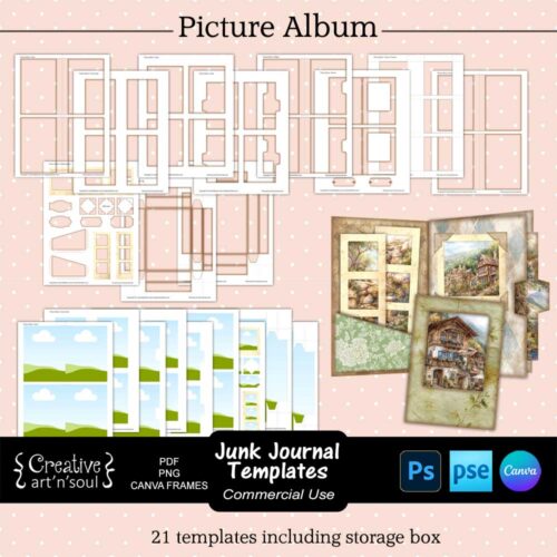 Junk Journal Picture Album Templates