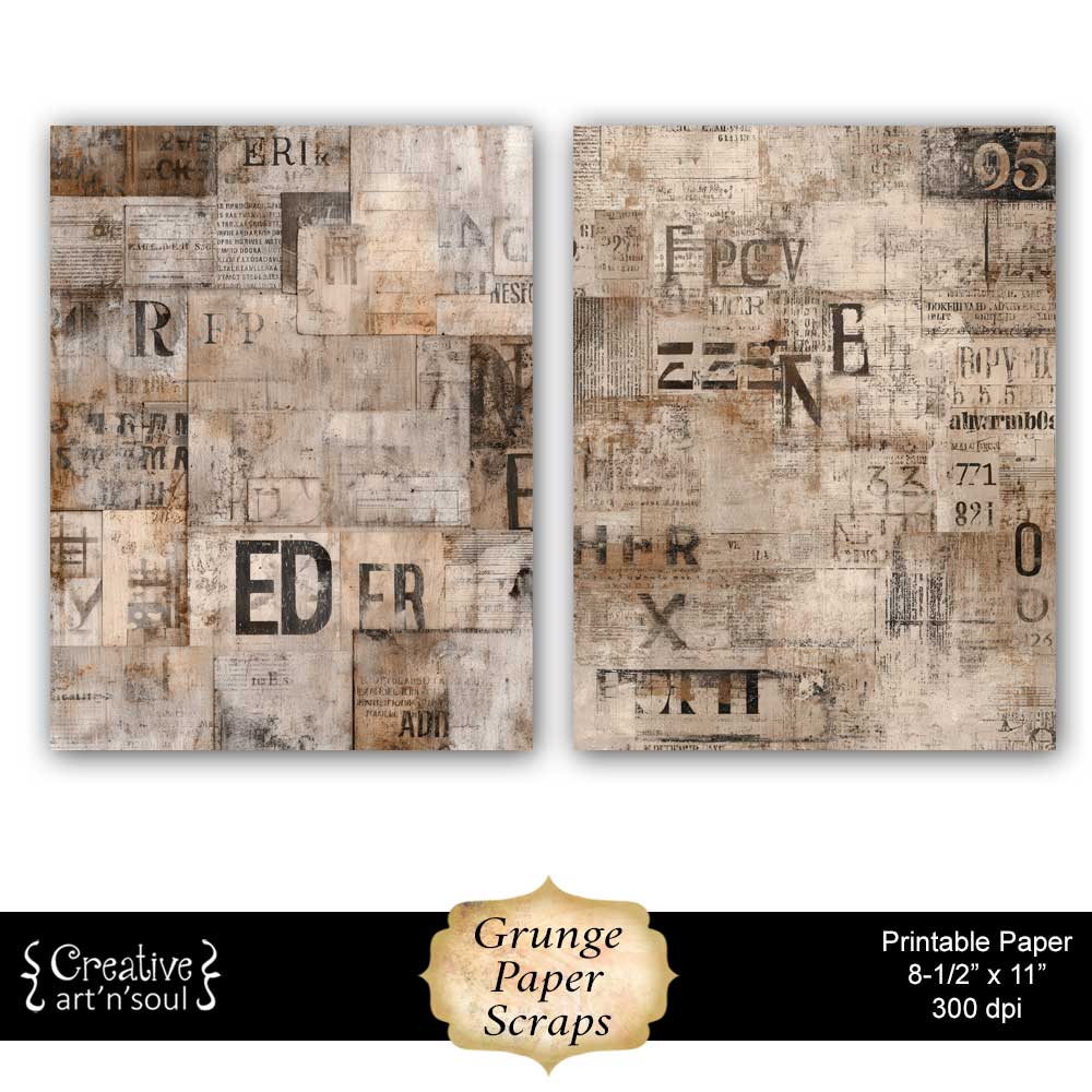 Printable Junk Journal Papers Printable Junk Journal Papers