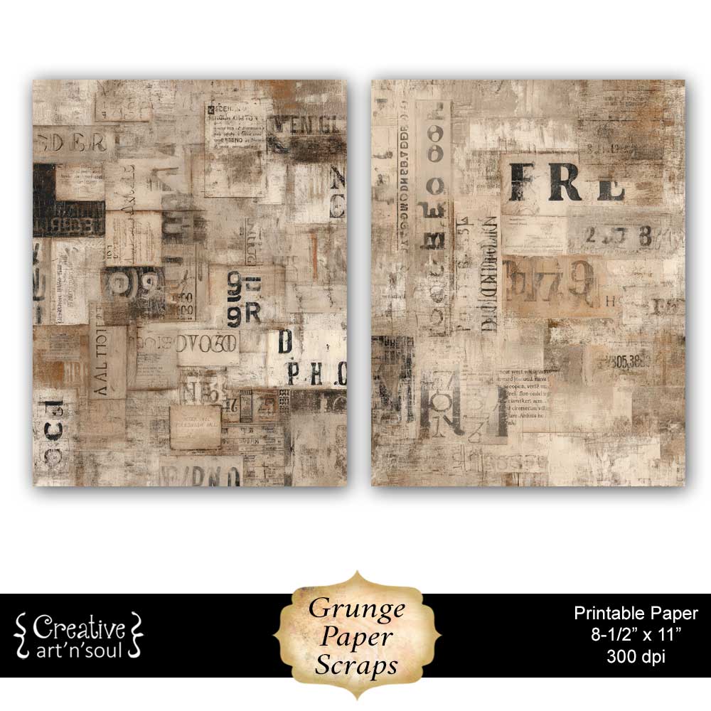 Printable Junk Journal Papers Printable Junk Journal Papers