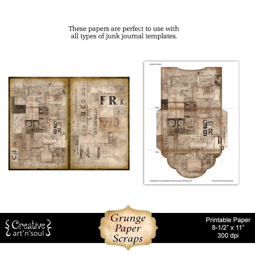 Printable Junk Journal Papers Printable Junk Journal Papers