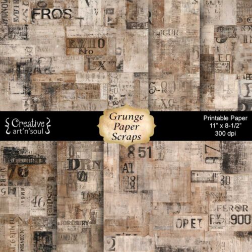 Printable Junk Journal Papers