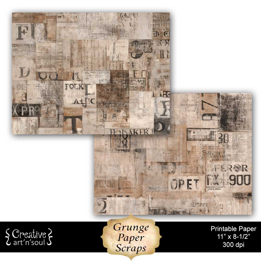 Printable Junk Journal Papers Printable Junk Journal Papers