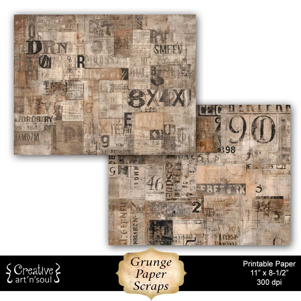 Printable Junk Journal Papers Printable Junk Journal Papers