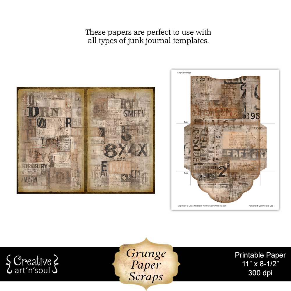 Printable Junk Journal Papers Printable Junk Journal Papers
