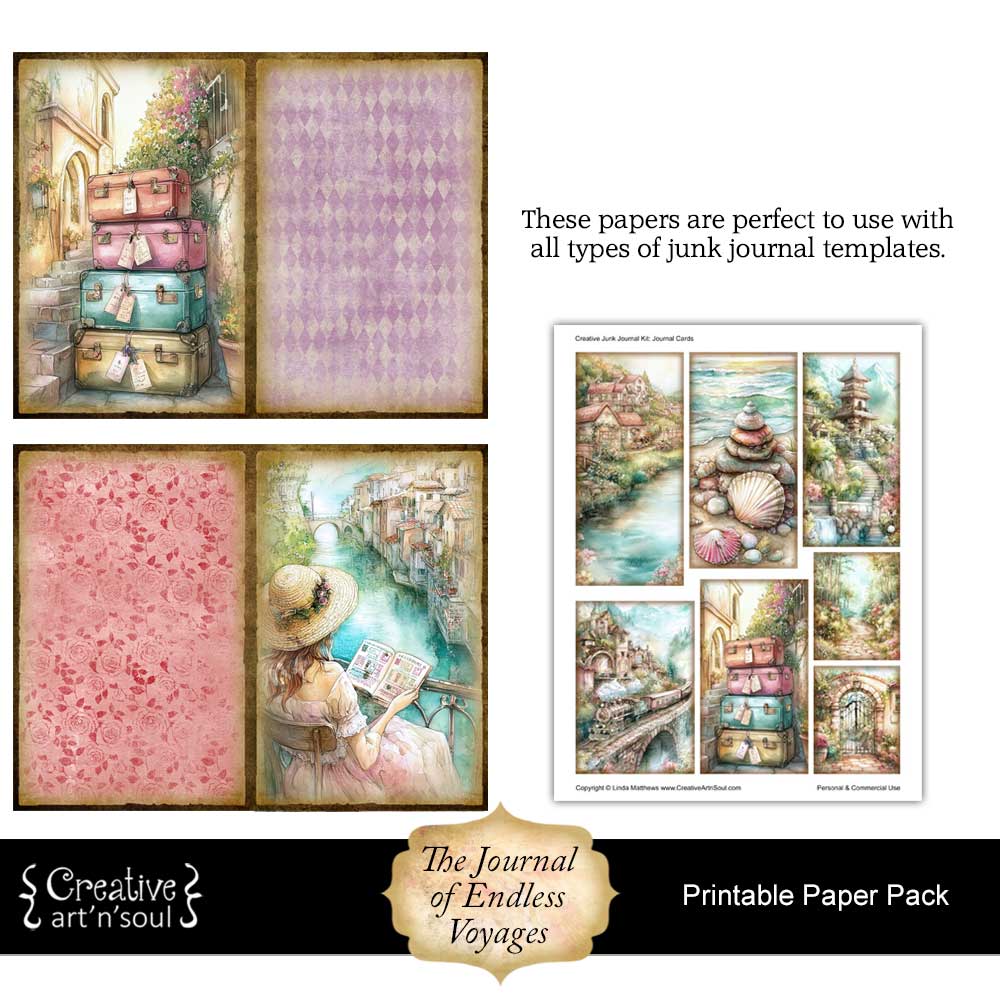 Printable Junk Journal Papers Printable Junk Journal Papers