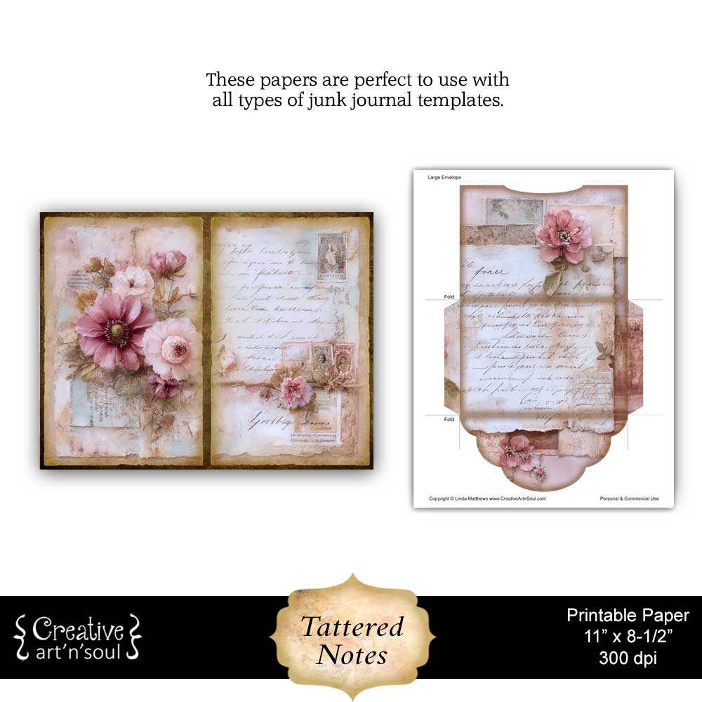 Printable Junk Journal Papers Printable Junk Journal Papers