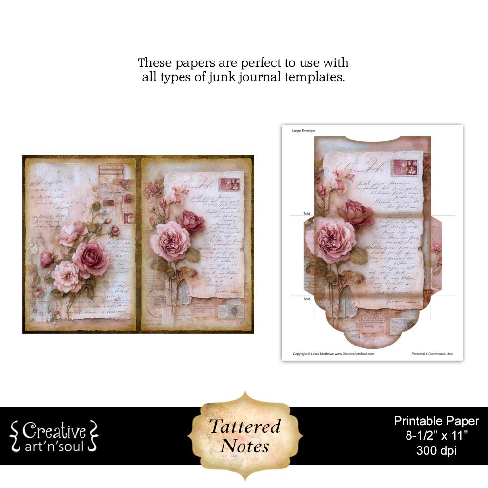 Printable Junk Journal Papers Printable Junk Journal Papers