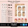 Junk Journal Template Set: Mason Jar Embellishments