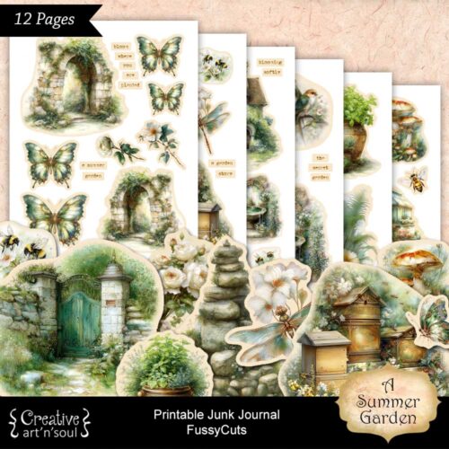 Printable Junk Journal Fussycuts and Stickers