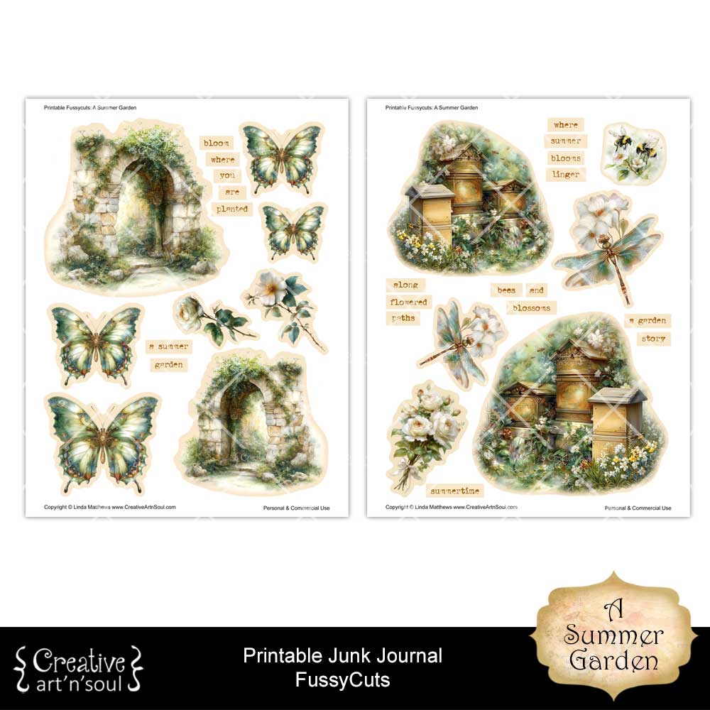 Printable Junk Journal Fussycuts and Stickers Printable Junk Journal Fussycuts and Stickers