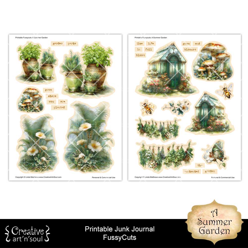 Printable Junk Journal Fussycuts and Stickers Printable Junk Journal Fussycuts and Stickers