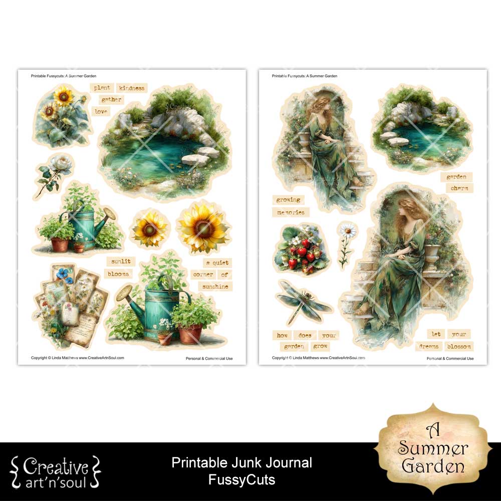 Printable Junk Journal Fussycuts and Stickers Printable Junk Journal Fussycuts and Stickers