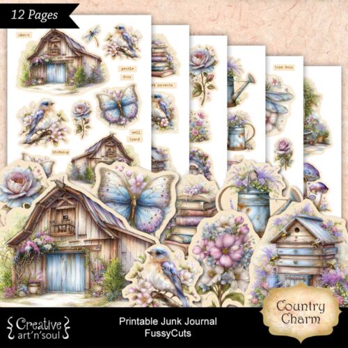 Printable Junk Journal Fussycuts and Stickers