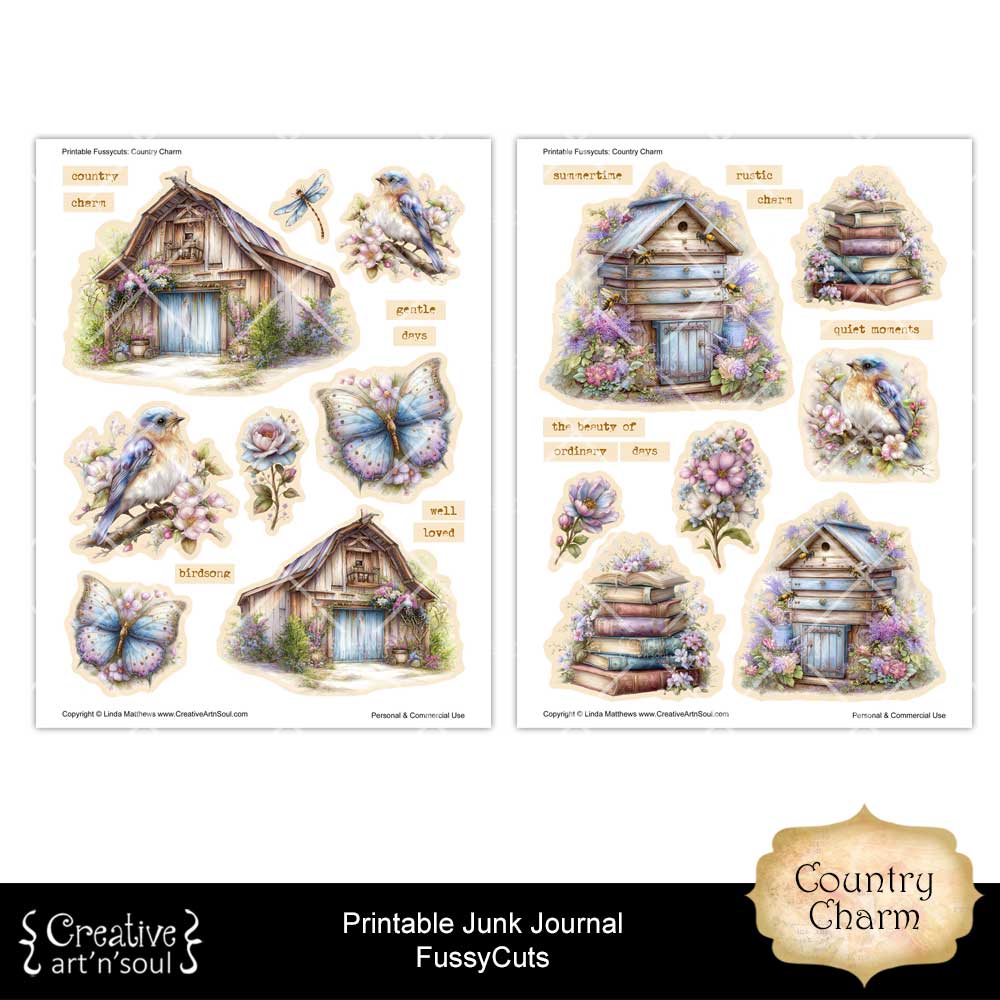 Printable Junk Journal Fussycuts and Stickers Printable Junk Journal Fussycuts and Stickers