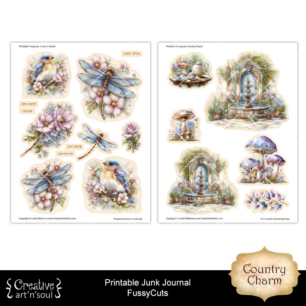 Printable Junk Journal Fussycuts and Stickers Printable Junk Journal Fussycuts and Stickers