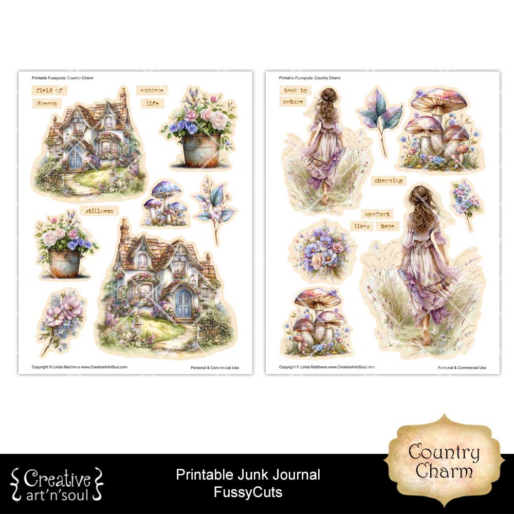 Printable Junk Journal Fussycuts and Stickers Printable Junk Journal Fussycuts and Stickers