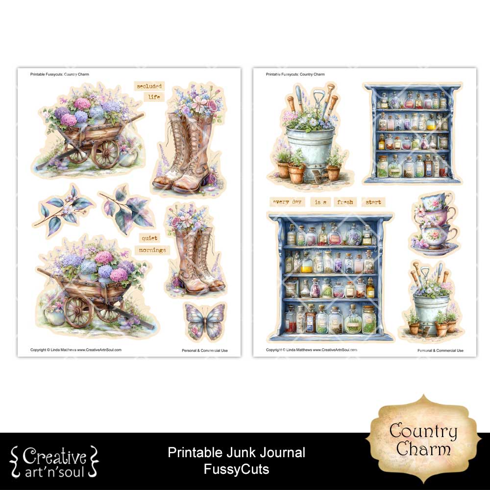 Printable Junk Journal Fussycuts and Stickers Printable Junk Journal Fussycuts and Stickers
