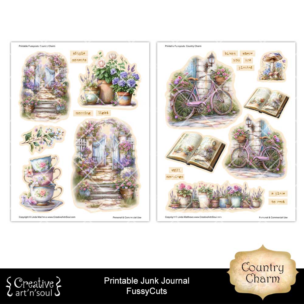 Printable Junk Journal Fussycuts and Stickers Printable Junk Journal Fussycuts and Stickers