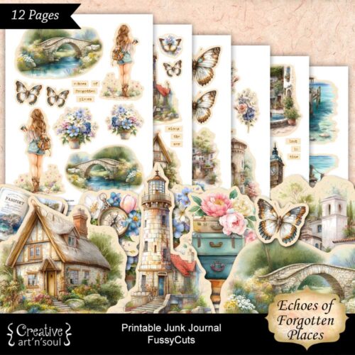 Printable Junk Journal Fussycuts and Stickers