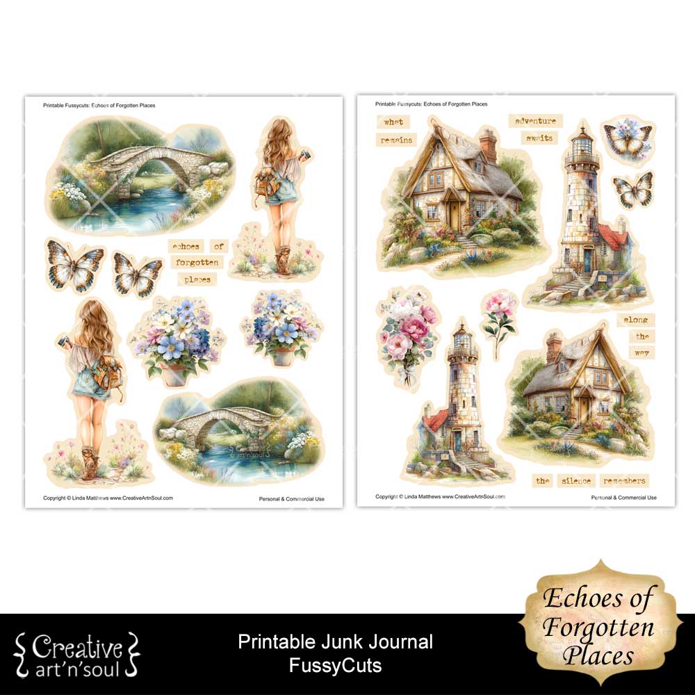 Printable Junk Journal Fussycuts and Stickers Printable Junk Journal Fussycuts and Stickers