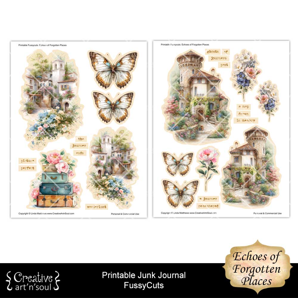 Printable Junk Journal Fussycuts and Stickers Printable Junk Journal Fussycuts and Stickers